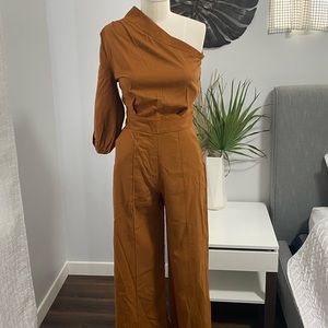 NWT FKSP One Shoulder Palazzo Jumpsuit XS